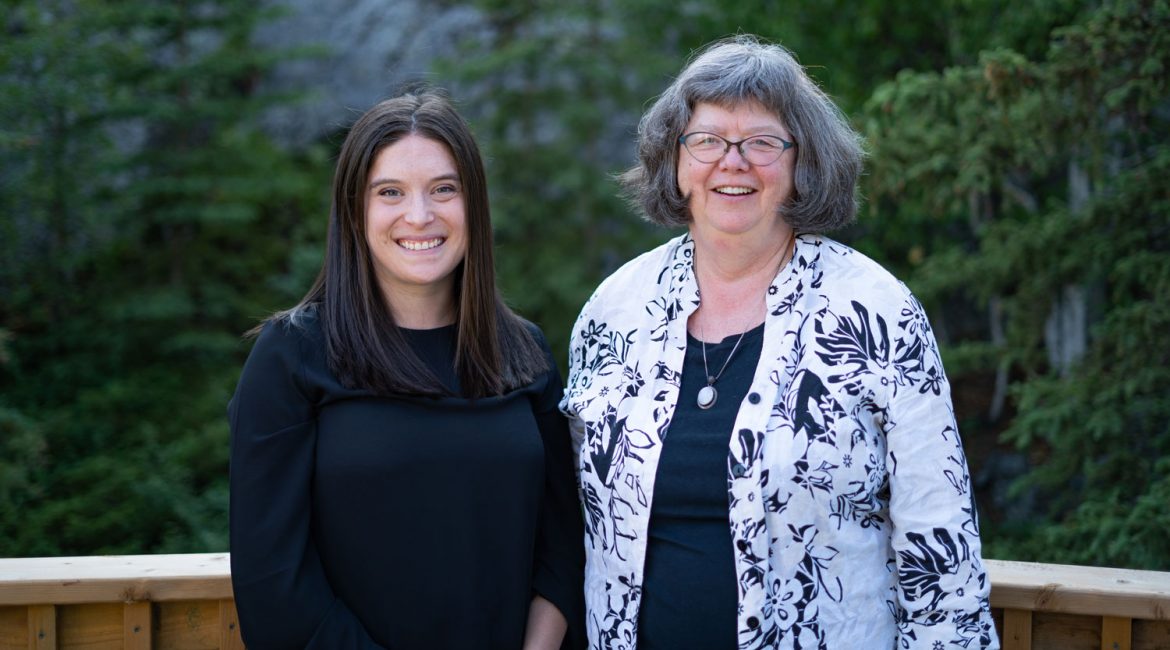 A photo of incoming Executive Director Sophie Kirby and outgoing Executive Director, Rosella Stoesz